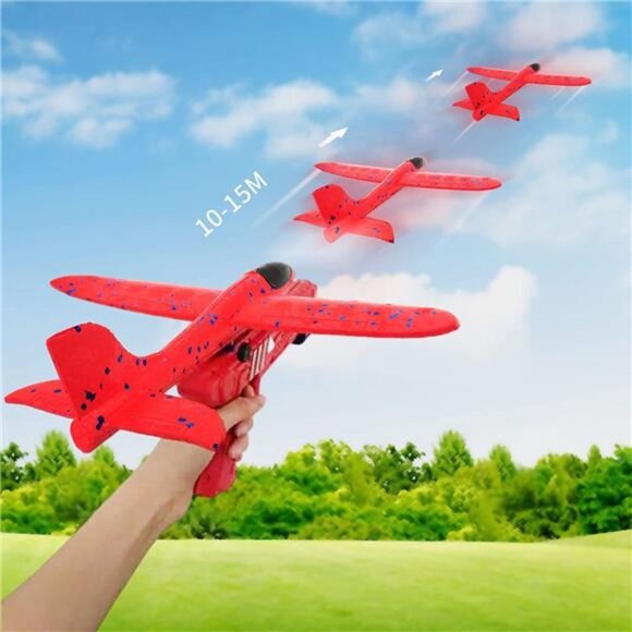 Boy Toys 2 Pack Airplane Launcher Toys, 2 Flight Modes for 5+ Years Old Kids - Picture 1 of 6